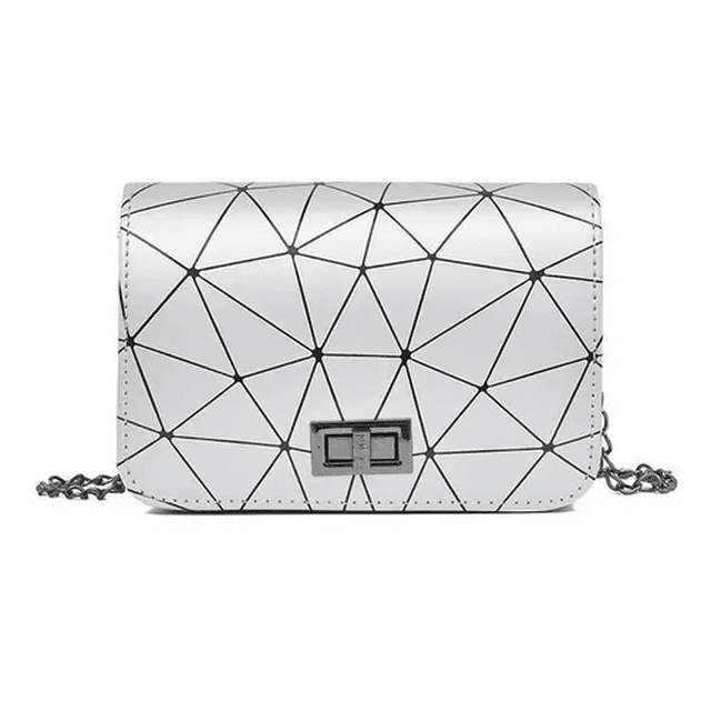 Bolsa Pequeñas Dama Geometrica De Bolso Plata Malubero Longitud de la correa para el hombro: 100 CM