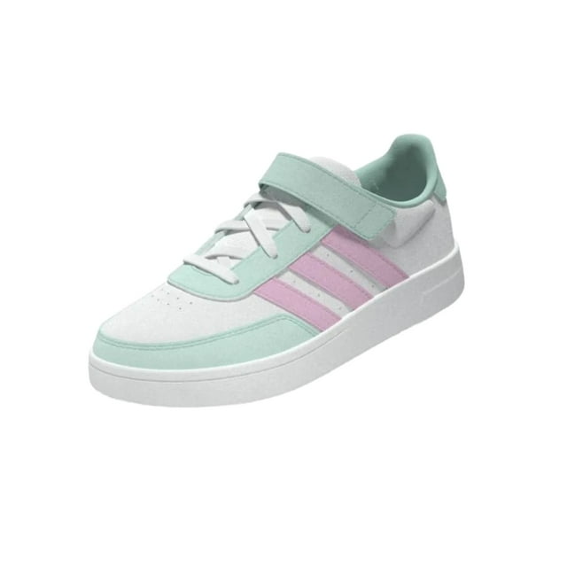 Tenis Casual Adidas Breaknet 2.0 EL K Blanco/Verde/Rosa IF6207 Niña 19 cm