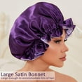 thumbnail image 2 of Silk Bonnet for Natural Hair Bonnets for Black Women, Satin Bonnet for Long Hair Cap for Sleeping, Large Silk Hair Wrap for Curly Hair Bonnet for Sleeping, 2 of 6