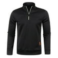 thumbnail image 2 of Xysaqa Men's Quarter-Zip Polars Fleeces Sweatshirt Men Big & Tall Long-Sleeve Pullover Top Sweater M-4XL, 2 of 4