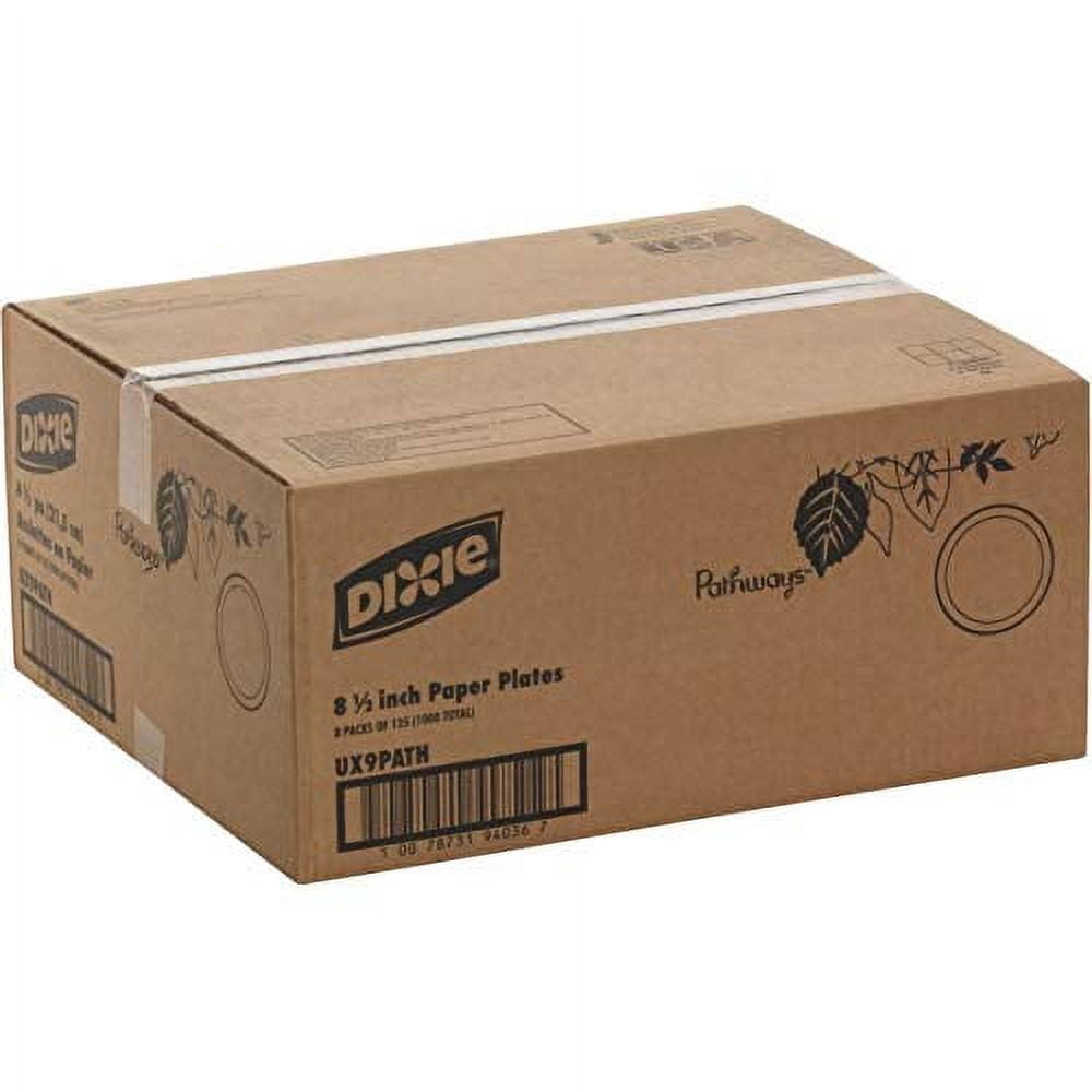 Dixie 8.5" Medium-Weight Paper Plates by GP PRO (Georgia-Pacific), Pathways, UX9PATHPB, 600 Count (300 Plates Per Pack, 2 Packs Per Case)