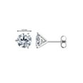 thumbnail image 3 of Mauli Jewels Ear Rings for Women 0.33 Carat Round White Diamond Martini Stud Earrings Carat 14K White Gold 3-prong, 3 of 5