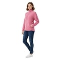 thumbnail image 4 of Women's Full-Zip Polar Soft Fleece Jacket, Dark Rose XL, 1 Pack, 4 of 8