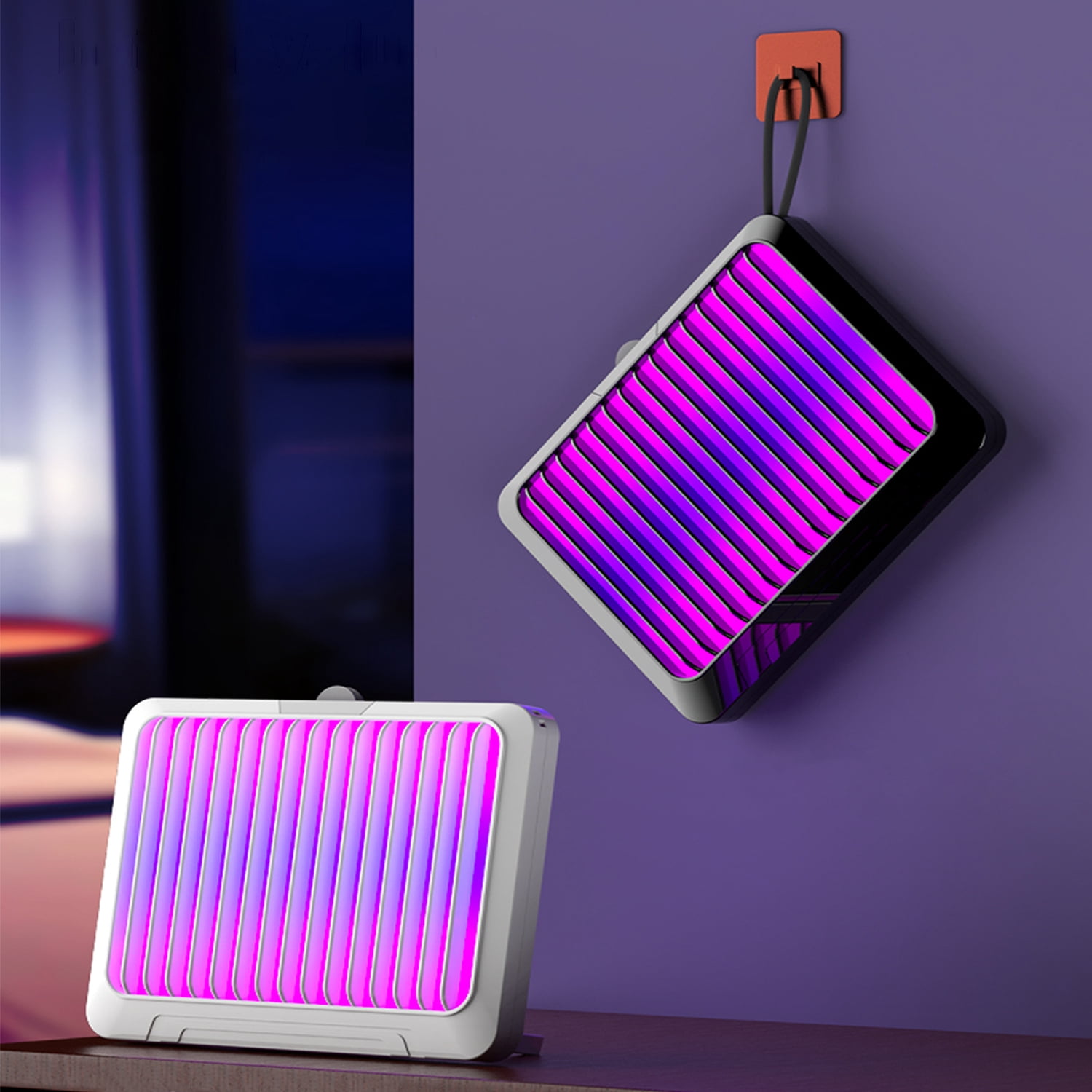 Wiher Indoor Insect Trap - Catcher & Killer for Mosquitos, Gnats, Moths, Fruit Flies - LED Light Traps for Inside Your Home - Catch Insects Indoors with Bug Light & Sticky Glue (White)