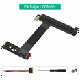 thumbnail image 7 of Riser Cable M.2 NVME to PCIE X16 Adapter Graphics Extension Cable 90 Degree PCI Express 3.0 16X to M Key Riser Cable B, 7 of 7