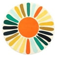 thumbnail image 5 of GlowSol 3x3 Round Rug Colorful Rug Washable Circle Area Rug Sun Print Kids Rug Modern Non-Slip Non-Shedding Floor Cover for Home Decor, Yellow/Green, 5 of 5