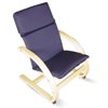 Bentwood Birch Chair W/ Blue Cushion