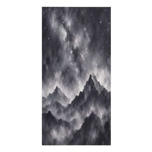 RKSupls Mountain Range Under Starlight Microfiber Beach Towel Absorbent Compact Towels for Swimming Pool Beach Travel Things for Vacation Essentials Adult Gift,61.4×30.3Inch