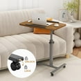 thumbnail image 6 of Adjustable Overbed Bedside Table with Wheels Rolling Laptop Tray Desk Cart Portable Mobile Sit Stand Desk Tilting Hospital Bed Table, 6 of 8