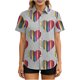 thumbnail image 4 of Blusa y camisa de manga corta con cuello vuelto, moda para hombre y mujer, informal, de manga corta, con estampado y cuello vuelto, con botones., 4 of 7