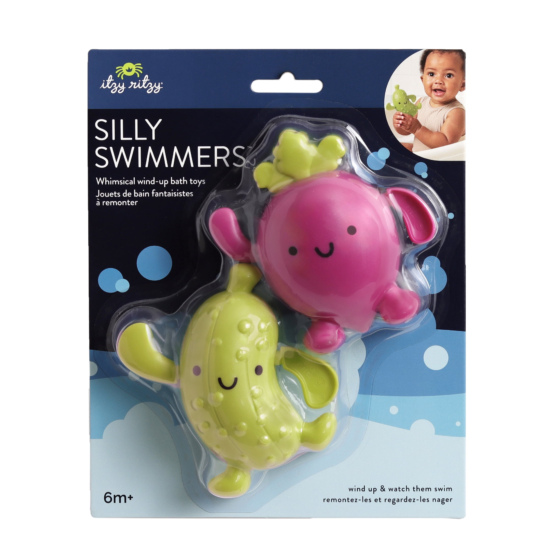 Itzy Ritzy Silly Swimmers™ Pickle & Beet Bath Toy
