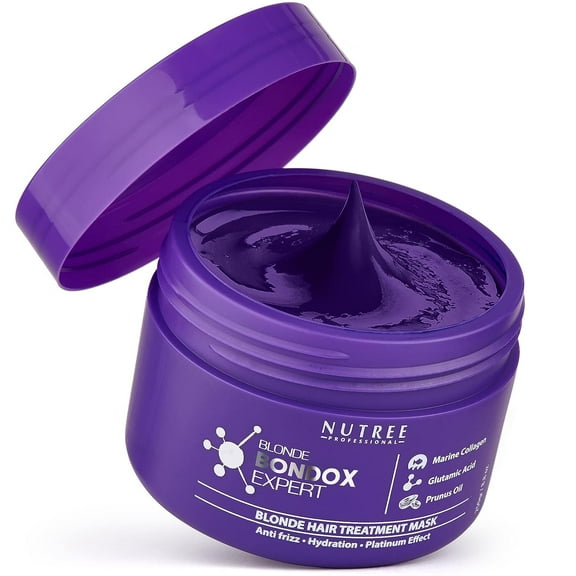 Blonde Bondox Hair Treatment 8.8 oz, Hair Mask for All Hair Types - Formaldehyde-Free & Cruelty-Free - Results for up to 1-3 months - Marine Collagen & Almond Oil - Moisturizer Thermal Mask
