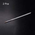 thumbnail image 3 of Uxcell 2pcs Detail Paint Brushes 9.5mm Nylon Miniature Painting Brush for Watercolor Acrylic Painting(2#), Transparent, 3 of 6