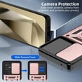 thumbnail image 5 of Design for Galaxy S24 Plus/S24+ Phone Case with Ring Holder Stand Kickstand Heavy Duty Slim Shockproof Hybrid Rugged Drop Protective Cover for Samsungs24+ galaxys24+ Women 6.6 inch Rose Gold, 5 of 14