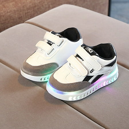 

Floleo Clearance Children Baby Girls Boys Letter Led Light Luminous Running Sport Sneaker Shoes