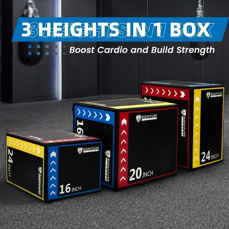 Signature Fitness 3-in-1 Foam Plyometric Jump Box, Adjustable Signature Fitness 3-in-1 Foam Plyometric Jump Box, Adjustable