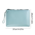 thumbnail image 3 of Yhmxh Leather Document Bag Business Meeting Briefcase/folder Portable Zippered Document Bag Large-capacity A4 Waterproof Storage File Bag Suitable For Office Use Stationery Supplies Office Supplies, 3 of 6