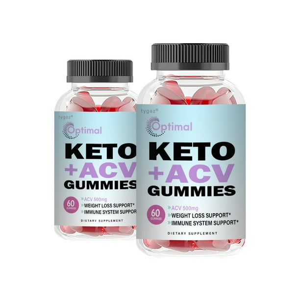 (2 Pack) Optimal Gummies Optimal Keto + Apple Cider Vinegar Gummies