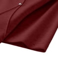 thumbnail image 4 of Timoontee Men's Solid Color Short Sleeve Round Neck Casual Fashion T-Shirt Red XL, 4 of 7