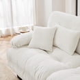 thumbnail image 5 of 133.8" Modular Sectional Sofa, L-Shaped Sectional Couches, Reversible 3-Seater Sofas, Comfy Chenille Cloud Sofa, Ottoman, Modern Oversized Deep Seat Couch with Chaise for Living Room, White, 5 of 9