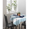 thumbnail image 4 of Aqua Stripe Nautical Suqare Tablecloth - 60 x 60 Inch, Navy Blue Anchor Summer Coastal Waterproof & StainResistant Tablecloth, Washable Oil-proof Table Cover for Dining/Party/Wedding/Camping/Buffet, 4 of 9