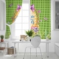 thumbnail image 5 of Green Happy Easter Blackout Curtains for Bedroom, Spring Easter Eggs Floral Plaid Thermal Insulated Kitchen Drapes with Grommets, Light Blocking Window Treatment, 2 Panels 52" x 72", 5 of 7