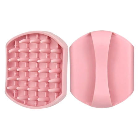 Silicone Grooming Bath & Massage Brush for Cats and Dogs Large Hair Scalp Scrubber for Wet Dry Use Long Bristles Shampoo Brush for Shedding Control Dandruff Removal for Home Shower Spa