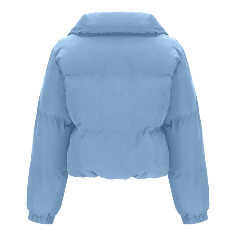 ジャケット・アウター puff JGGSPWM Womens Teen Girl Lapel Collar Long Sleeve Full Zip