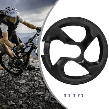 Splihome 48 Teeth 12cm Bicycle Bike Crankset Chain Wheel Cover Protector Chain Wheel Protective Cover Black