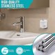 thumbnail image 3 of Portarrollos de papel higiénico montado en la pared para baño y cocina - Resistente al agua y al óxido - No requiere perforación Plata, 3 of 5