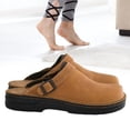 thumbnail image 4 of Autumn Men Casual Solid Color Faux Leather Slip-on Flat Wedge Platform Shoes, 4 of 8