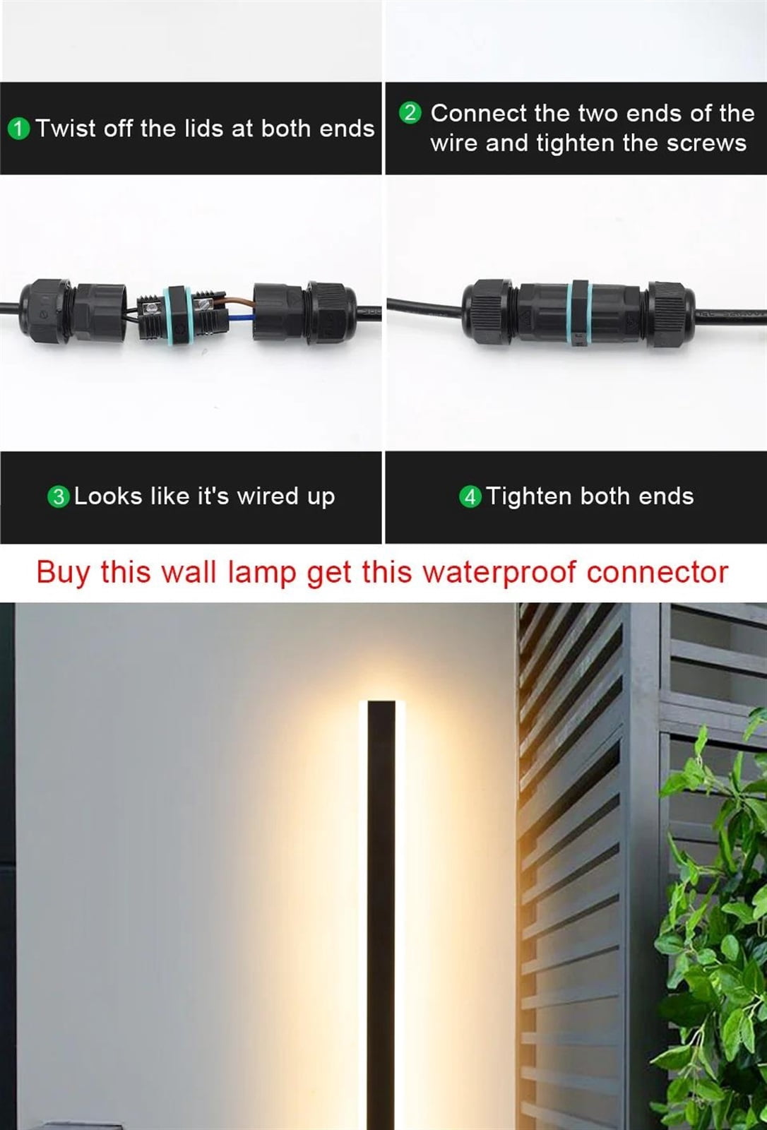 Modern Long Wall Light Balcony Villa Porch Hallway External Lamps Outdoor Lighting Waterproof Garden Wall Lamps IP65
