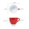 thumbnail image 2 of Excellante Passion Red melamine dinnerware collection 23 oz mug, comes in each, 2 of 2