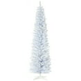 thumbnail image 2 of HOMCOM 7' Snow Flocked Artificial Christmas Tree Slim with Stand, White, 2 of 9