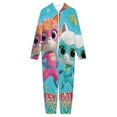 thumbnail image 3 of Super Kitties Hooded Union Suit Pajama Soft Comfy PJs Sleepwear, 3 of 7
