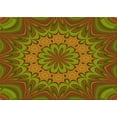 thumbnail image 1 of Ahgly Company Machine Washable Indoor Rectangle Transitional Dark Yellow Green Area Rugs, 2' x 4', 1 of 7