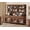 Brown, variant on WAMPAT 4-Piece Modern 72" Tall Library Bookcases with 4 Drawers & Open Shelves, Wood Freestanding Bookshelves with Storage Cabinet & Glass Doors for Home Office & Living Room, Oak