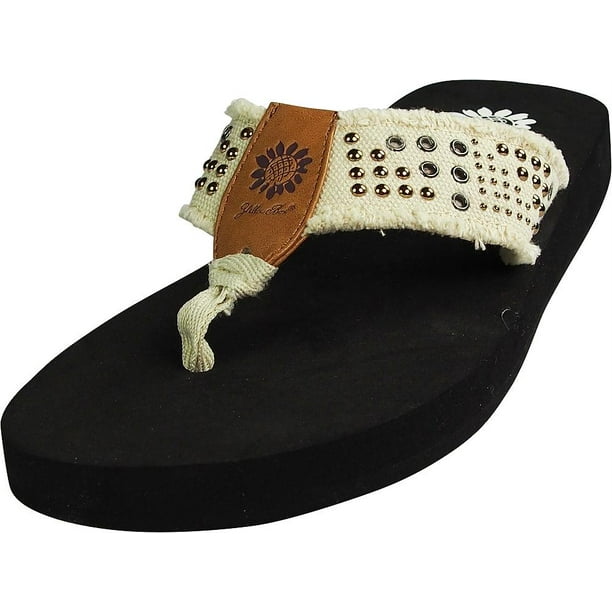 Yellow Box Yellow Box Womens Mojave Fashion Flip Flop Sandals BEIGE / 6.5 B(M) US Walmart