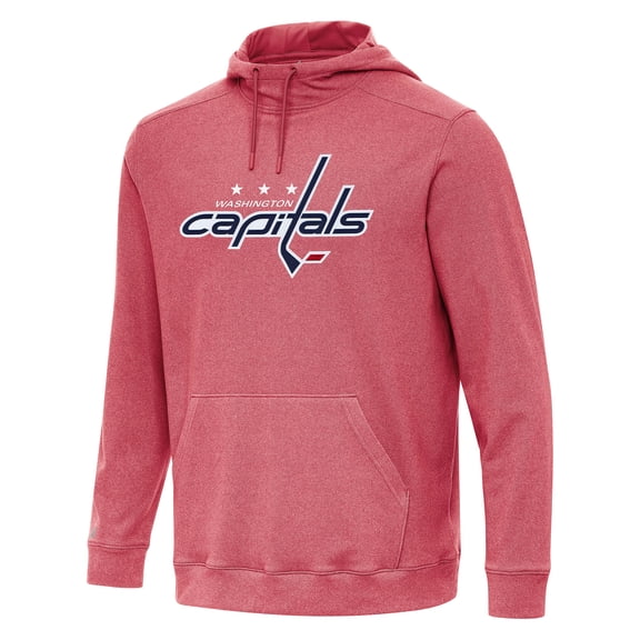 Men's Antigua Heather Red Washington Capitals Cloud Pullover Hoodie