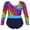 Starry Rainbow, variant on iEFiEL Girls Gymnastics Leotard Long Sleeves Dance Unitard Athletic Bodysuit Outfit