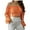 Orange blouse tops for women, variant on USSUMA Women Tops Dressy Casual Long Sleeve, Women's Cute Off Shoulder Long Sleeve Crop Tube Top Blouse Solid Color Strapless Puffy Sleeve T-Shirts Fall Female