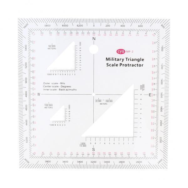 Bunblic 4-20pack Triangle Scale Protractor Topographic Map Graphic Training Aid 4 Pcs