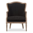 thumbnail image 1 of Baxton Studio Fauteuil d'Appoint Charlemagne en Noir et Gris, 1 of 6