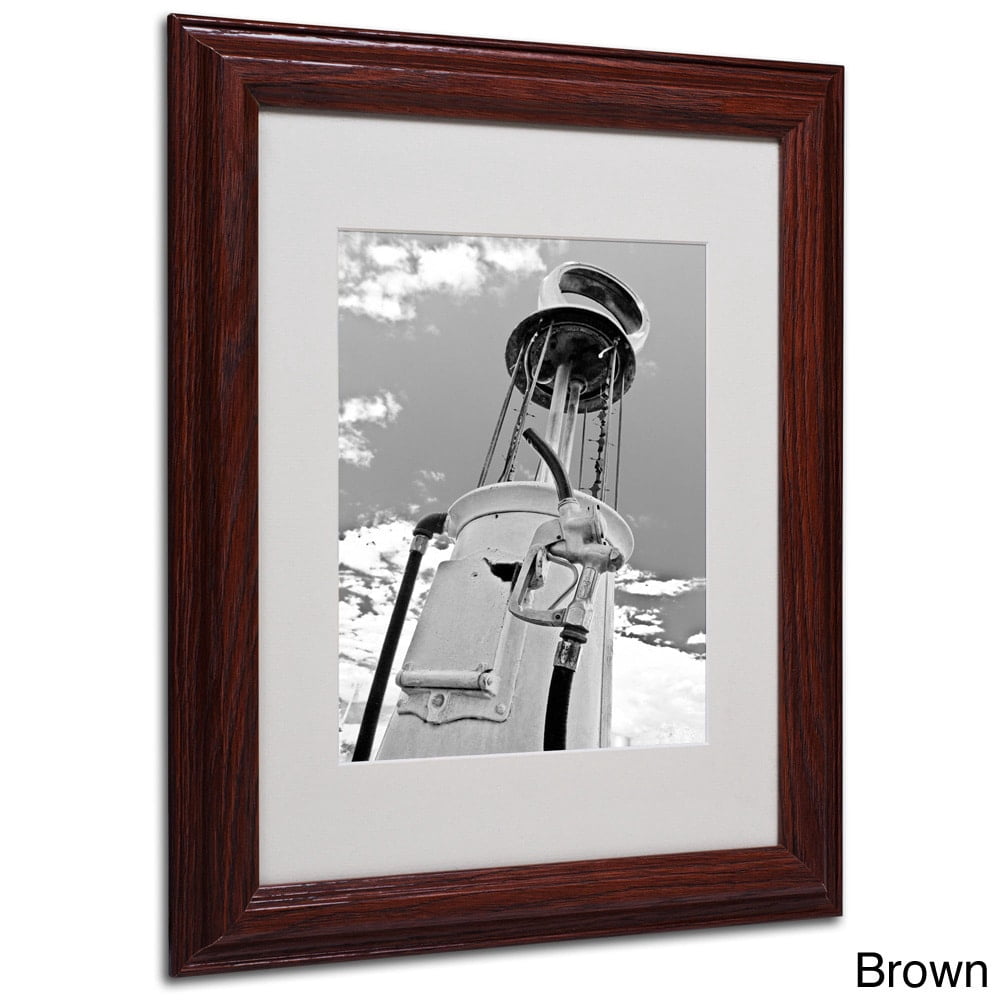 Trademark Fine Art "Gas Pump" by Yale Gurney, Black Frame