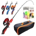 thumbnail image 1 of Kids Fishing Pole Set Full Kits With Telescopic Fishing Rod And Spinning Reel Baits Hooks Set, 1 of 5