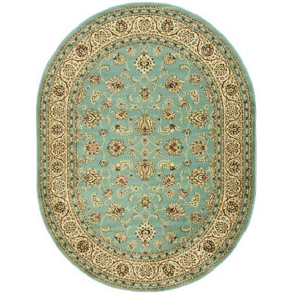 Sarouk Light Blue 5 ft. 3 in. X 6 ft. 10 in. Oval, 54936