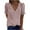 Pink, variant on UTTOASFAY Women Casual Solid Tops Short Sleeve V-Neck Lace T-Shirt Blouse Blue 6(M)