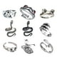 thumbnail image 2 of 9 Pieces Hip Hop Animal Rings Set Statement Exaggerate for Men Birthday Prom, 2 of 5