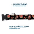thumbnail image 5 of Buckle-Down Pet Collar, Dog Collar Plastic Buckle, Red Roses Scattered Black, 16 to 23 Inches 1.5 Inch Wide, 5 of 8