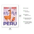 thumbnail image 2 of Peru - Pacifica International Airways - Native Boy with Llama - Vintage Airline Travel Poster c.1950s - Bamboo Fine Art 290gsm Paper Print (Unframed) 18x24in, 2 of 4